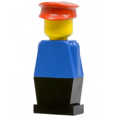 legoland - blue torso black legs red hat