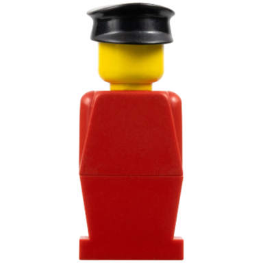 legoland - red torso red legs black hat