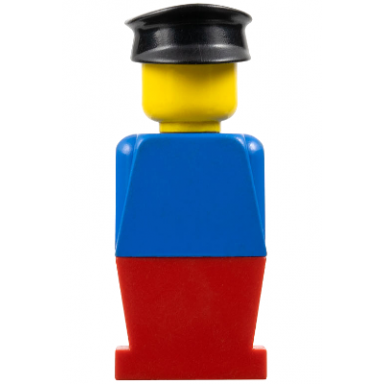 legoland - blue torso red legs black hat