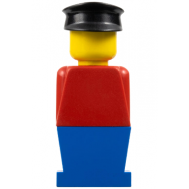 legoland - red torso blue legs black hat