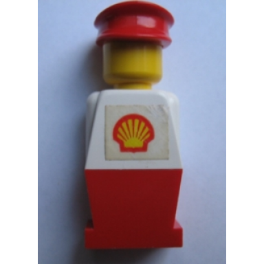 legoland - white torso red legs red hat shell logo sticker
