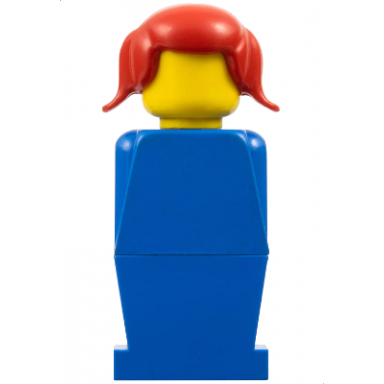 legoland - blue torso blue legs red pigtails hair