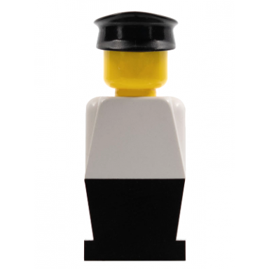 legoland - white torso black legs black hat