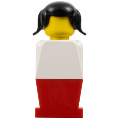 legoland - white torso red legs black pigtails hair