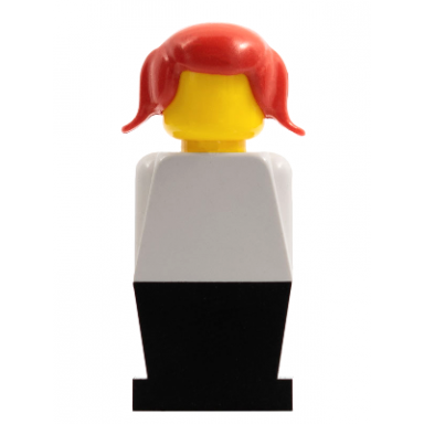legoland - white torso black legs red pigtails hair