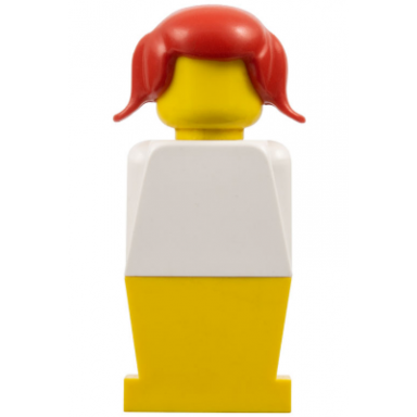legoland - white torso yellow legs red pigtails hair