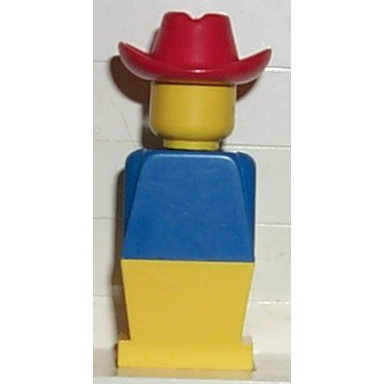 legoland - blue torso yellow legs red cowboy hat