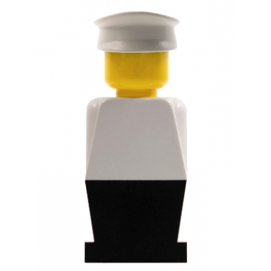 legoland - white torso black legs white hat