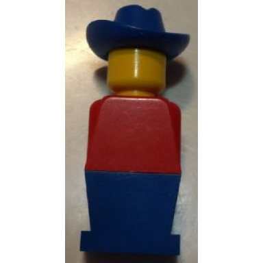 legoland - red torso blue legs blue cowboy hat