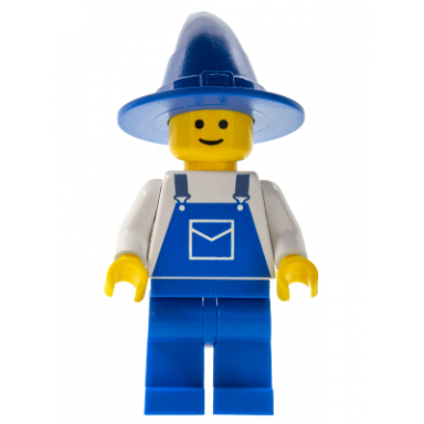overalls blue with pocket blue legs blue wizard witch hat