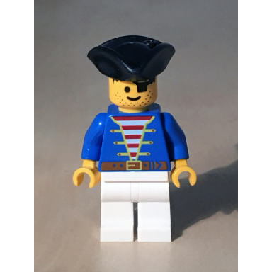 pirate - blue jacket white legs black pirate triangle hat reissue