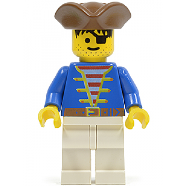 pirate blue jacket white legs brown pirate triangle hat