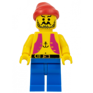pirate anchor light purple vest blue legs red bandana reissue