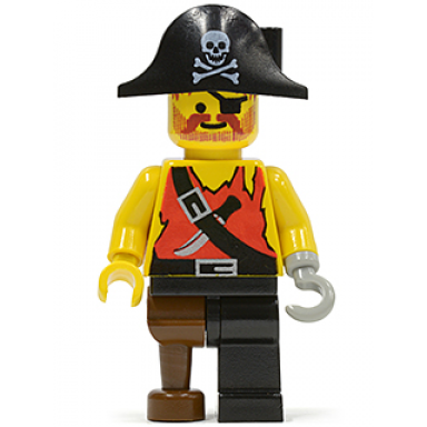 pirate shirt with knife black leg with peg leg black pirate hat with skull