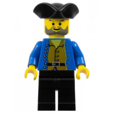 pirate brown shirt black legs black pirate triangle hat