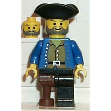pirate brown shirt black leg with peg leg black pirate triangle hat