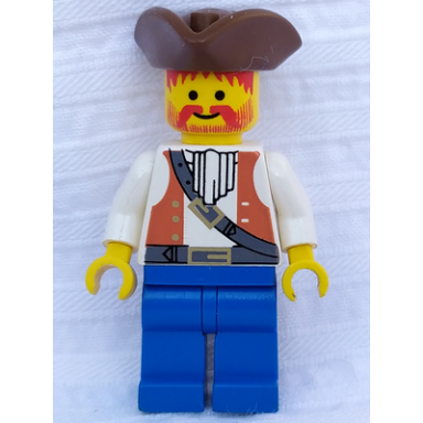 pirate brown vest ascot blue legs brown pirate triangle hat