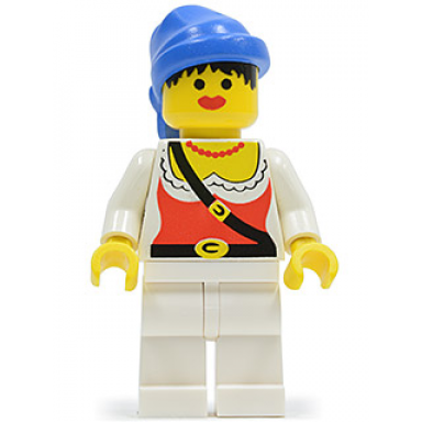 pirate female white legs blue bandana
