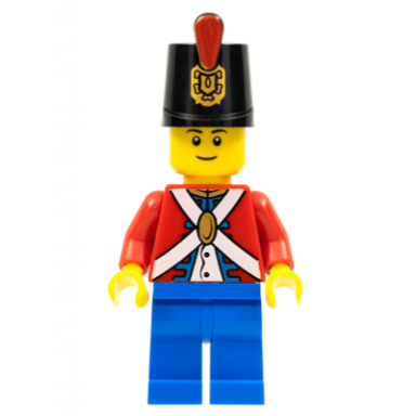 imperial soldier ii - shako hat printed blue legs male black eyebrows