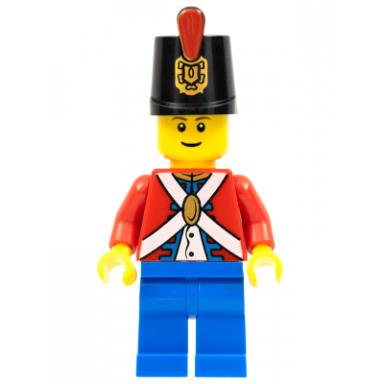 imperial soldier ii - shako hat printed blue legs male reddish brown eyebrows