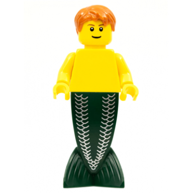 merman - dark orange hair reddish brown eyebrows