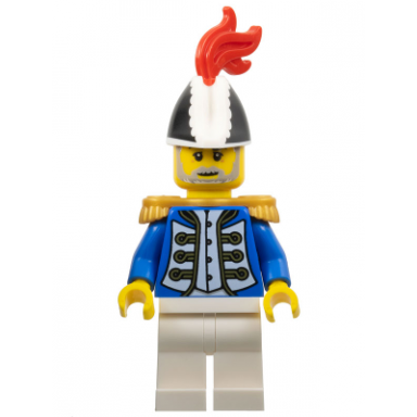 imperial soldier iv - governor male black and white bicorne red plume gold epaulettes