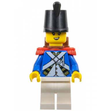 imperial soldier iv - female black shako hat red epaulettes backpack
