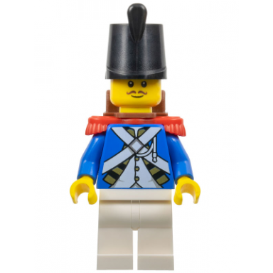 imperial soldier iv - male black shako hat red epaulettes reddish brown moustache backpack