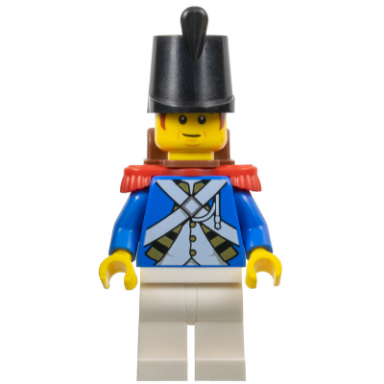 imperial soldier iv - male reddish brown sideburns black shako hat red epaulettes backpack