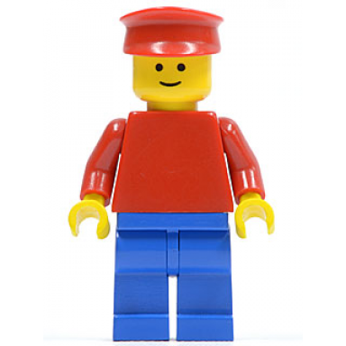 plain red torso with red arms blue legs red hat