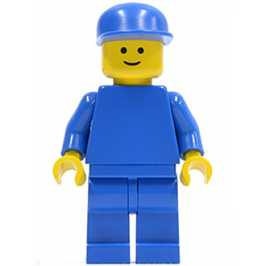 plain blue torso with blue arms blue legs blue cap