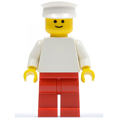 plain white torso with white arms red legs white hat
