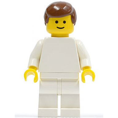 plain white torso with white arms white legs brown male hair