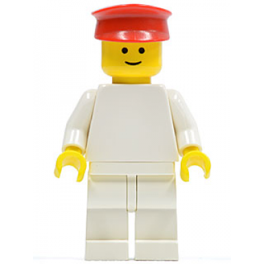 plain white torso with white arms white legs red hat