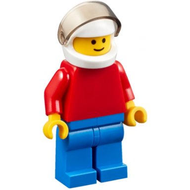 plain red torso with red arms blue legs white helmet trans-brown visor