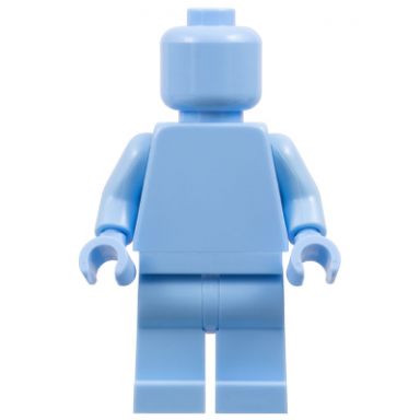 plain bright light blue torso bright light blue legs bright light blue head monochrome