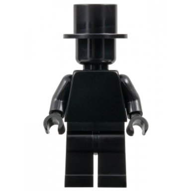plain magician black torso black legs black head black top hat monochrome