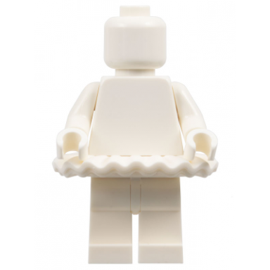 plain ballerina white torso white legs white head white tutu monochrome