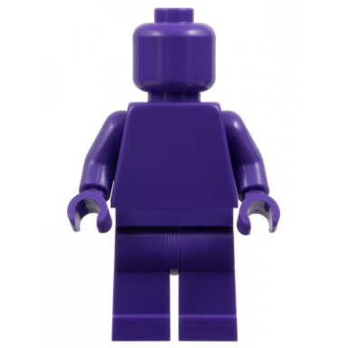 plain dark purple torso dark purple legs dark purple head monochrome