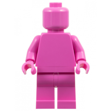 plain dark pink torso dark pink legs dark pink head monochrome