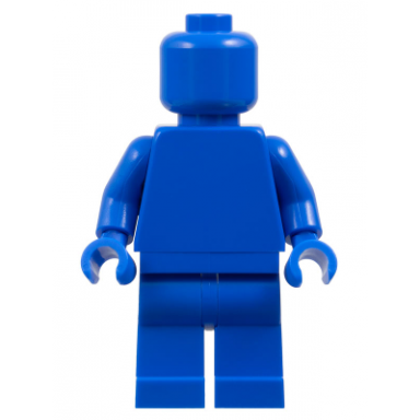 plain blue torso blue legs blue head monochrome