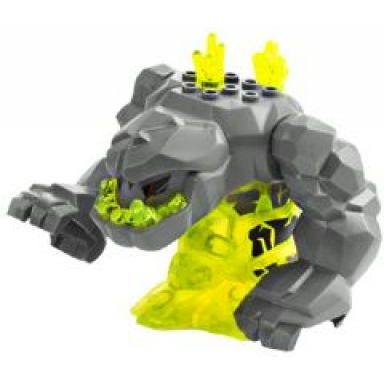 geolix with 2 crystals on back rock monster