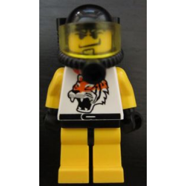 race - driver yellow tiger underwater helmet