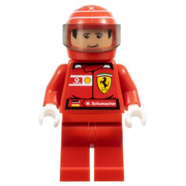 f1 ferrari - m schumacher with helmet - with torso stickers