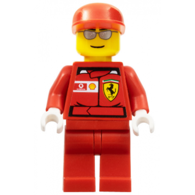 f1 ferrari engineer - with torso stickers white hands