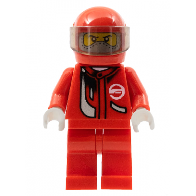 racer red with light bluish gray balaclava red helmet trans-brown visor