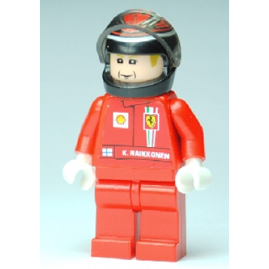 f1 ferrari - k raikkonen with helmet black printed - with torso stickers