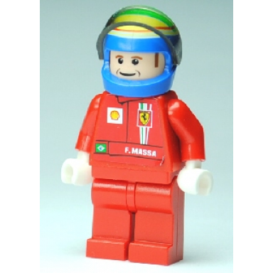 f1 ferrari - f massa with helmet blue printed - with torso stickers
