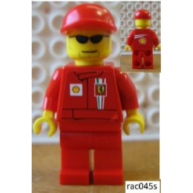 f1 ferrari engineer - with torso stickers on front and back