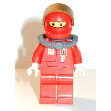 f1 ferrari pit crew member with scuba tank - with torso stickers on front and back